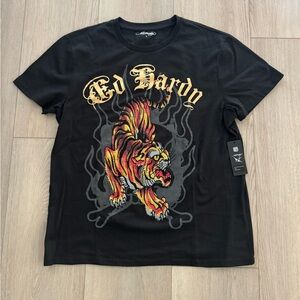 Ed Hardy Crawling Rhinestone Tee